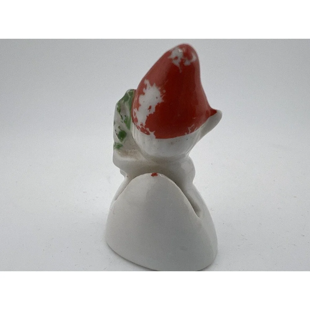 Vintage‎ Antique Home Decoration Ceramic Christmas Elf Place Card Holder